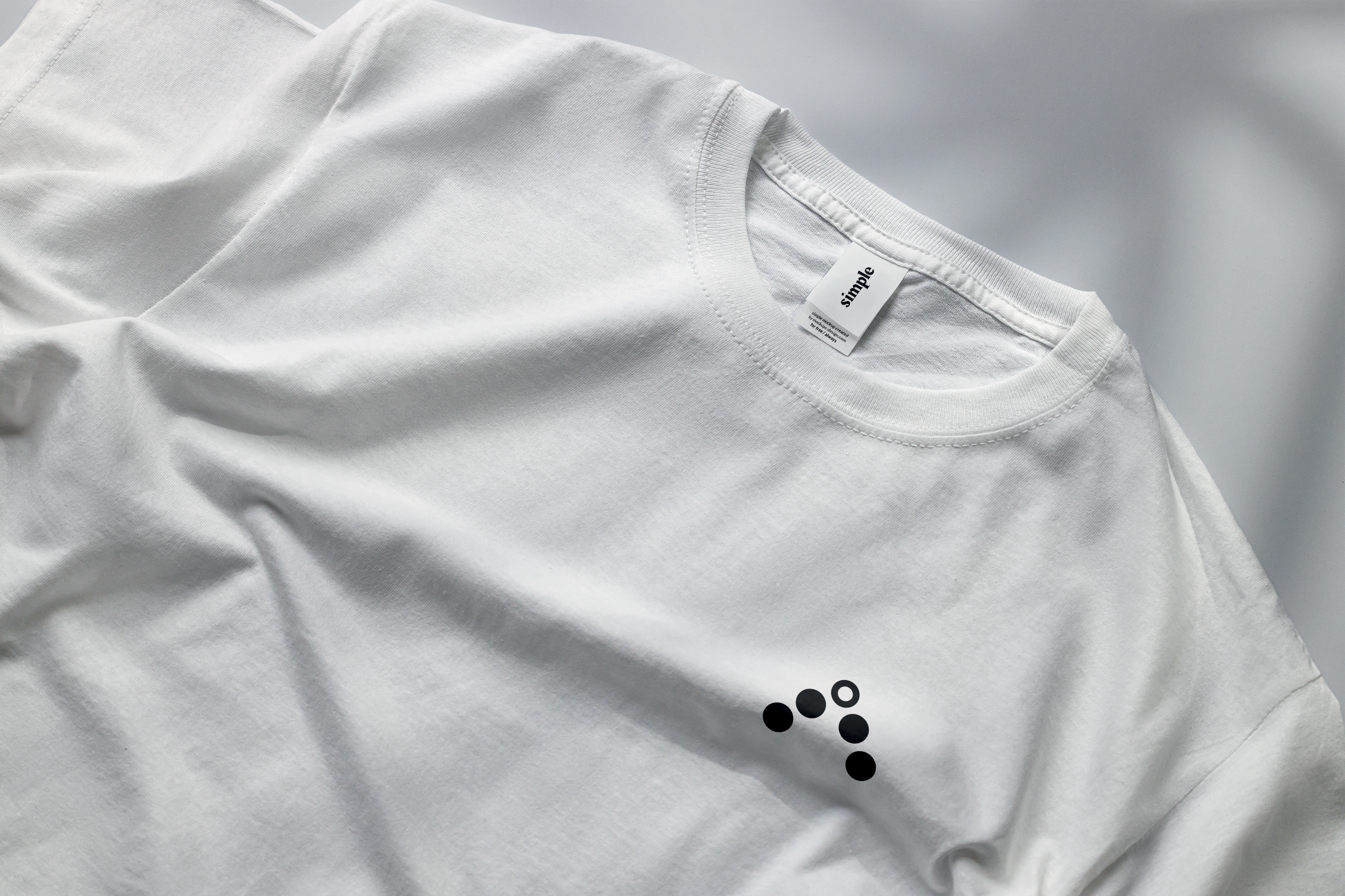 white logomark tshirt mockup